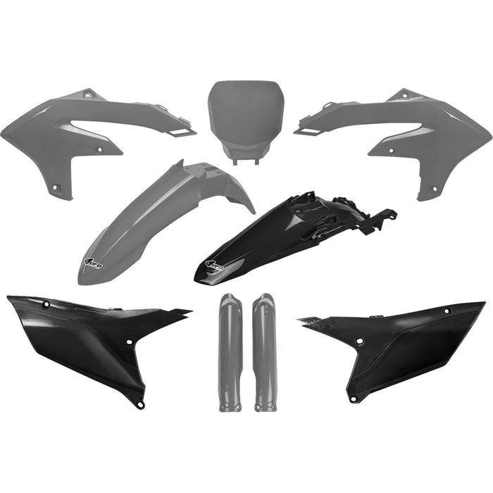 UFO 1403-4370 YAKIT326F@555 Replacement Plastic Body Kit Body Kit - Gray/Black - Yamaha - YZ 250F/450F