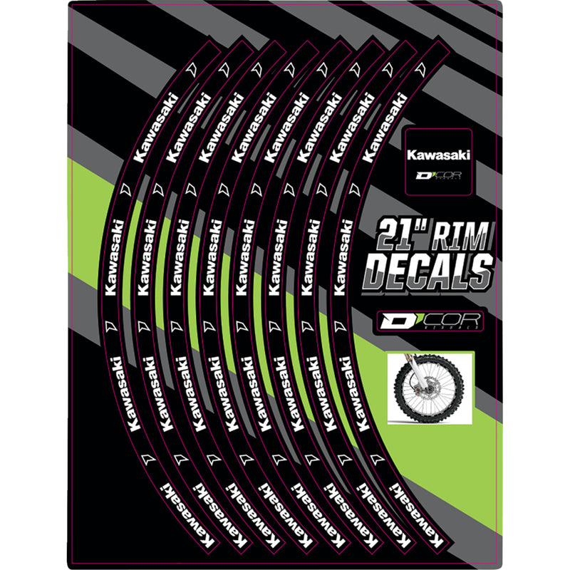 D'COR VISUALS 4320-2358 40-80-202 Rim Decal kawasaki logo - 21" front