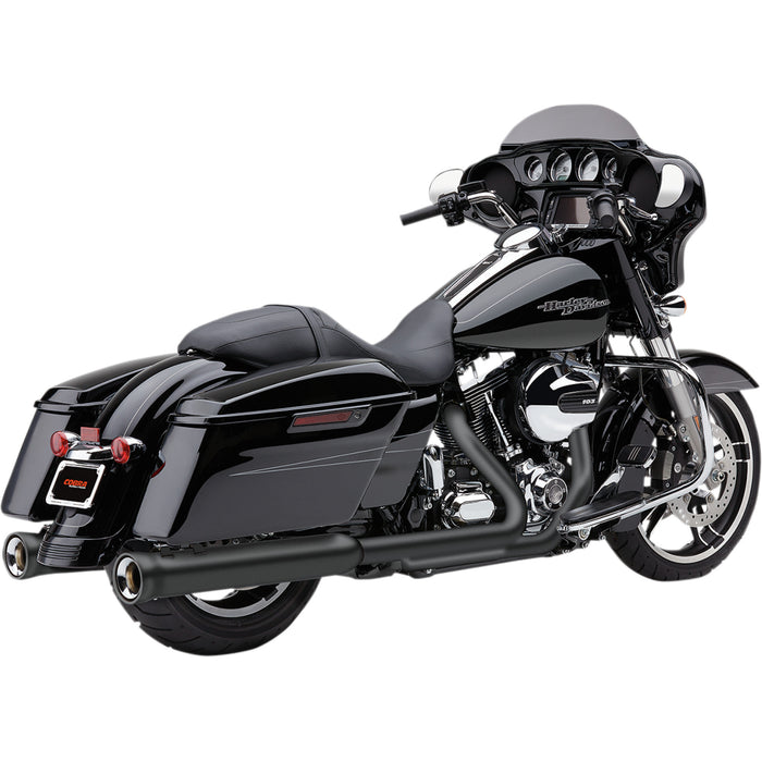 COBRA 1801-1026 6107RB Neighbor Hater Slip-On Mufflers - Neighbor Hater Mufflers for '95-'16 Bagger - Black