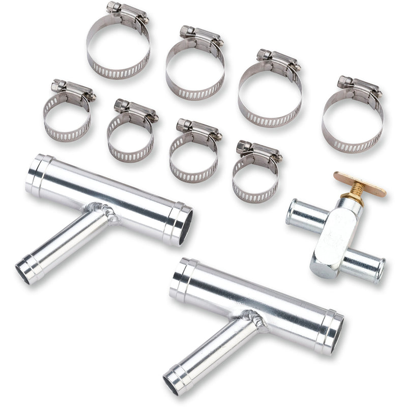 MOOSE OFFROAD 4510-1119 Z17554 Heater Fitting Kit Cab Heater Y Fitting with Shutoff Valve Kit