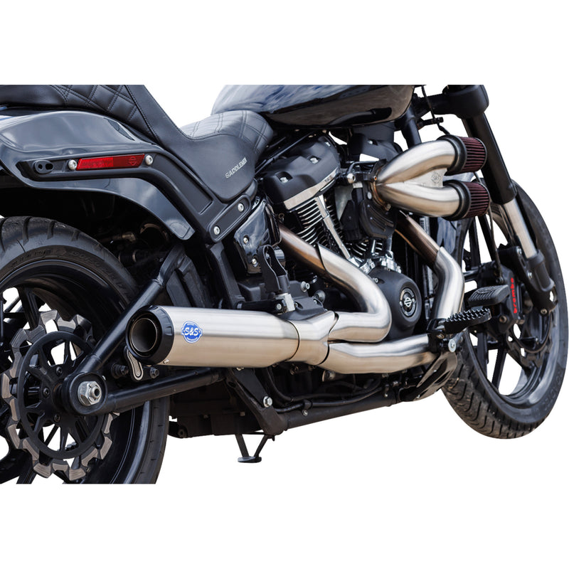 S&S Cycle Qualifier 2-Into-1 Exhaust System - 550-1103 For Harley Softail 2018-2024