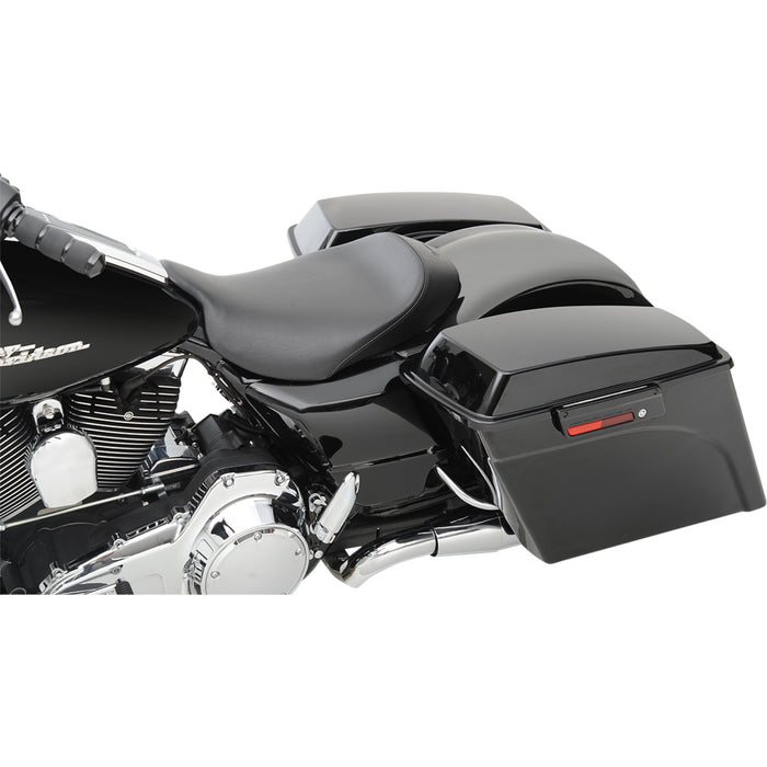 SADDLEMEN 0801-0802 808-07B-002 S3 Super Slammed Solo Seat - Black - '08-'23 FLH/FLT