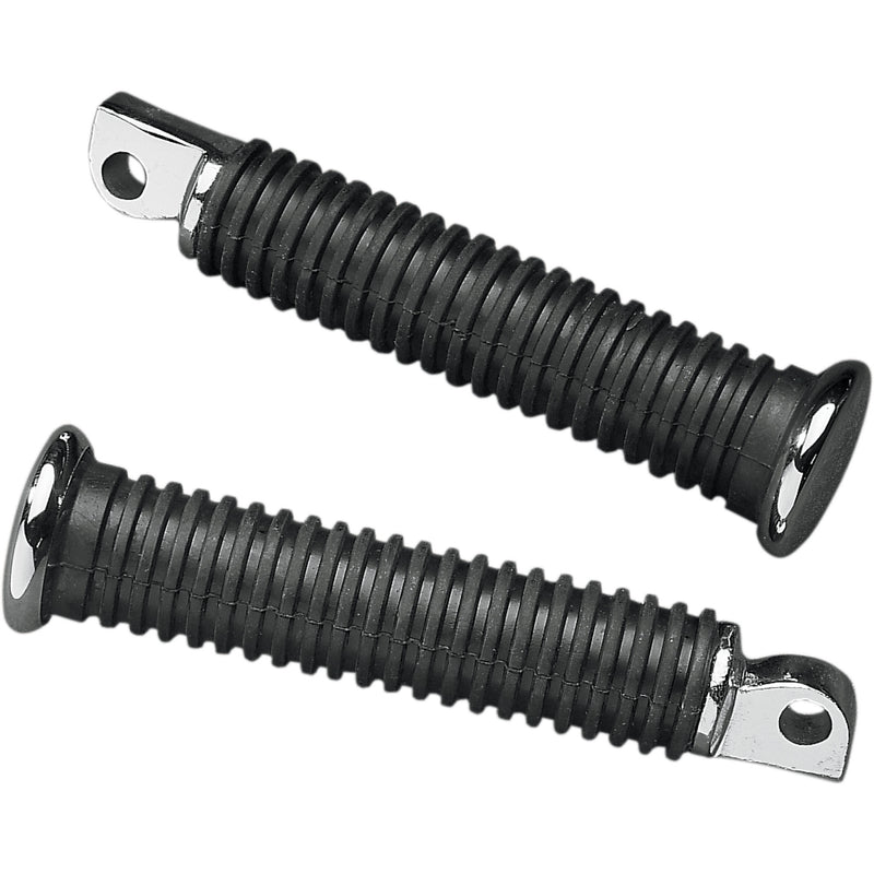 DRAG SPECIALTIES DS-253403 Rubber Vibration-Absorbing Passenger Footpegs Extended Length Rubber Passenger Peg