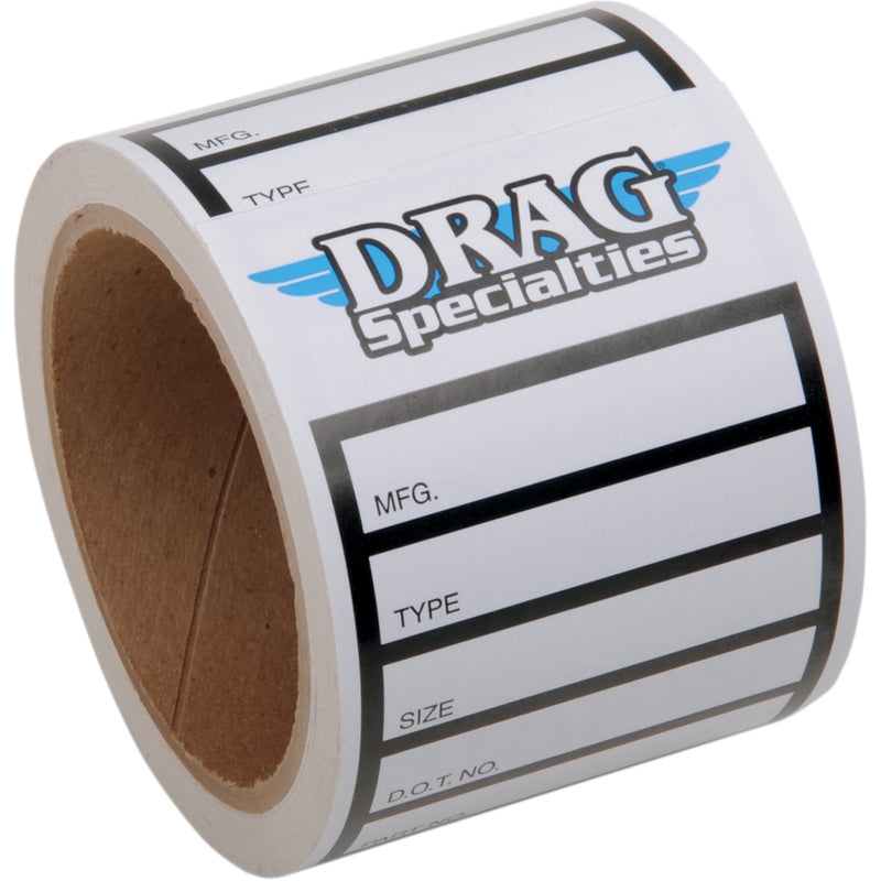 DRAG SPECIALTIES 9904-0943 Tire Labels 100 peice