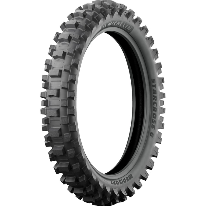 MICHELIN 0313-0910 77166 StarCross 6 Medium Soft Tire Tire - StarCross 6 Medium Soft - Rear - 110/90-19 - 62M