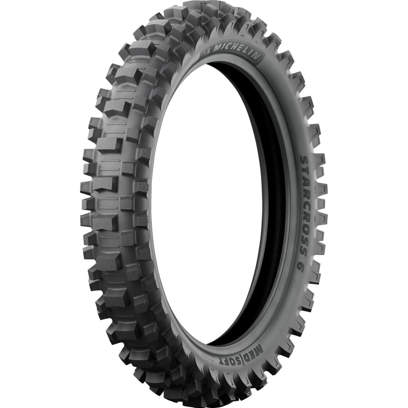 MICHELIN 0313-0909 53769 StarCross 6 Medium Soft Tire Tire - StarCross 6 Medium Soft - Rear - 100/90-19 - 57M