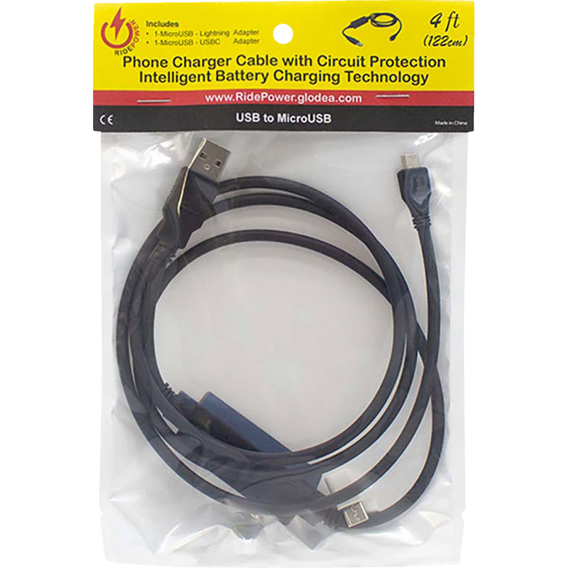 RIDEPOWER 3807-0627 1248USBMUSB4FT USB to Micro USB Phone Charger Cable Phone Charging Cable - USB to Micro USB - 4'