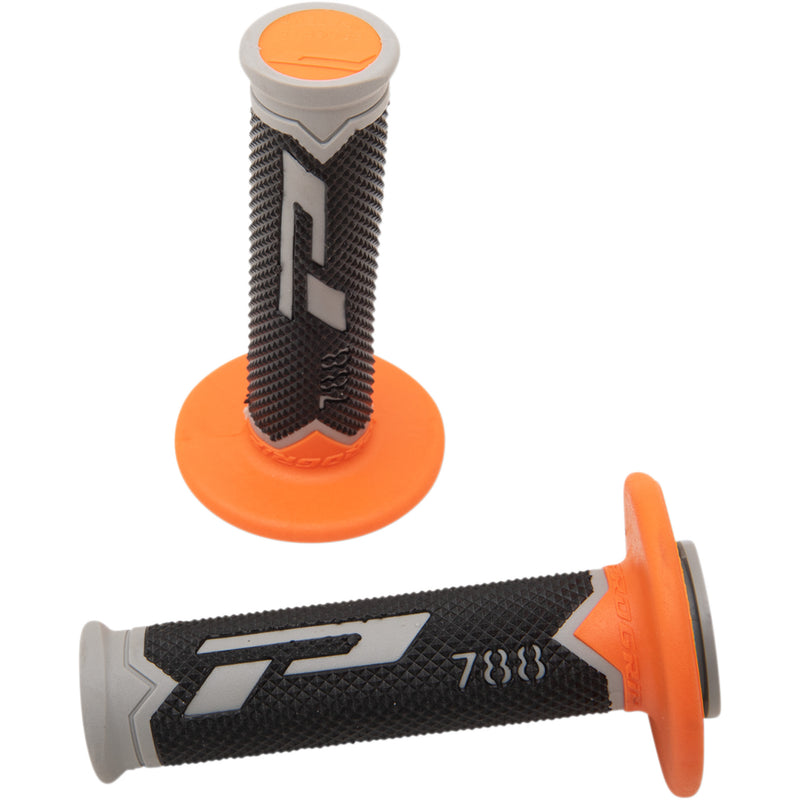 PRO GRIP 0630-0336 PA078800TGAC Cross Triple Density 788 Grips Grips - 788 - Gray/Orange/Black