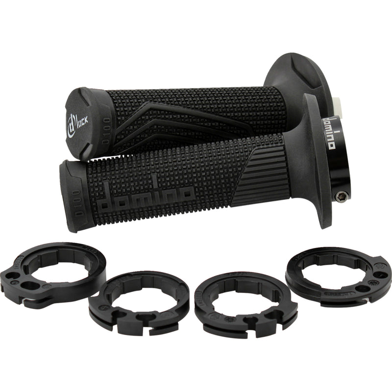 Domino D-Lock Grips - D10046C4000A9-0 For Gas Gas Dirt Bikes 2000-2015 | Beta Dirt Bikes 2005-2015 | Suzuki RMZ 250 / RMZ 450 / 450Z 2004-2026