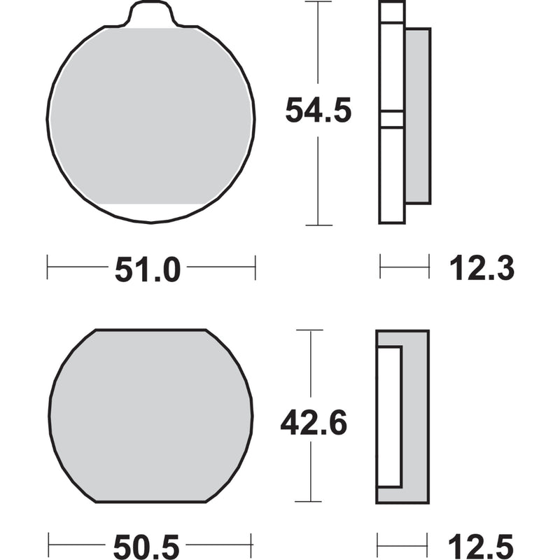 Sbs Brake Pad - 510HF Kawasaki Motorcycles 1973-1982
