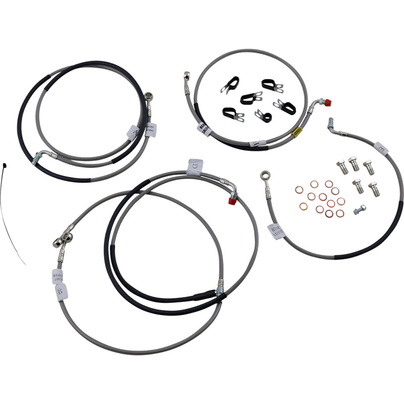 GALFER 1741-4593 FK003D811-6 Brake Line Kit Brake Line - Stainless Steel