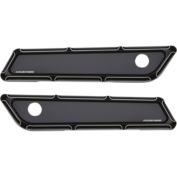 ARLEN NESS 3501-0897 03-585 Ness-Tech® Saddlebag Beveled Hinge Covers - Beveled Latch Cover - Black
