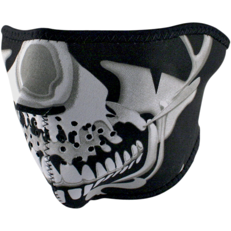 ZAN HEADGEAR 2503-0086 WNFM023H Neoprene Half Mask Half Mask - Chrome Skull