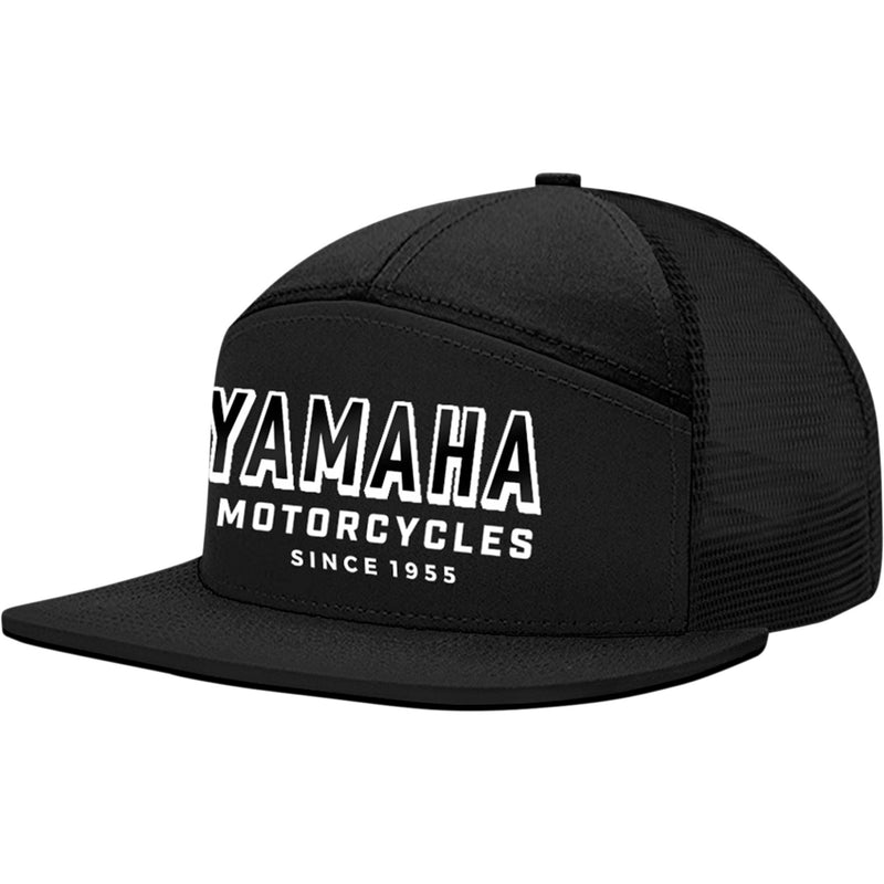YAMAHA APPAREL 2501-3917 NP21A-H2738 Yamaha Flat Bill Hat Yamaha Moto Camper Hat - Black