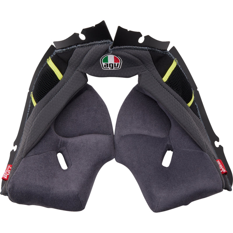 AGV 0134-3329 2018500056499XL Pista GP RR Helmet Cheek Pads Pista GP RR Cheek Pads - Gray/Yellow - XL