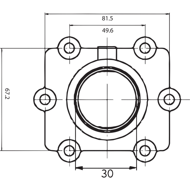 Kimpex Mounting Flange - 301740 Arctic Cat Snowmobiles 1998-2000