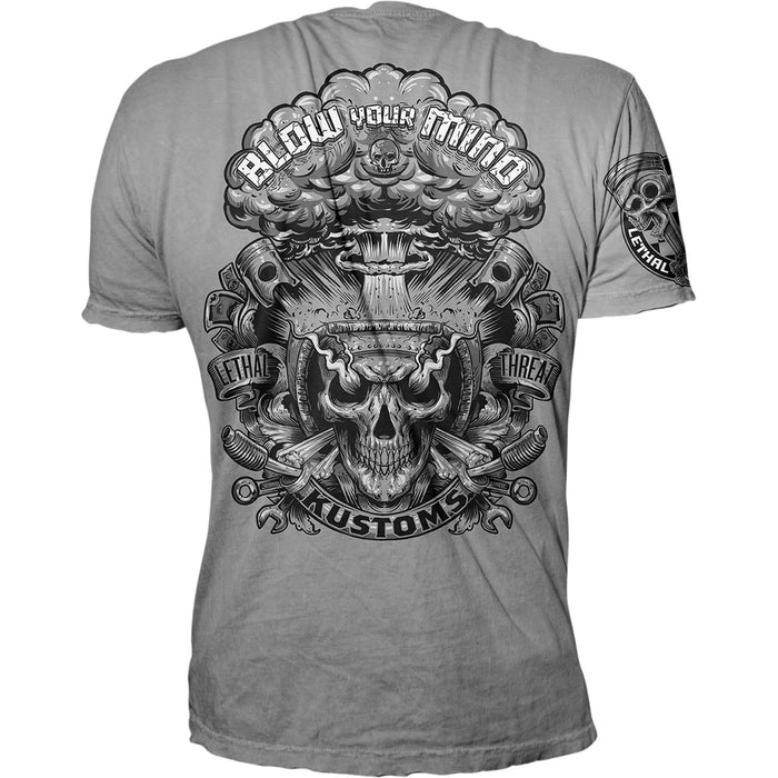 LETHAL THREAT 3030-21565 VV40170L Blow Your Mind T-Shirt vintage velocity  - gray - large