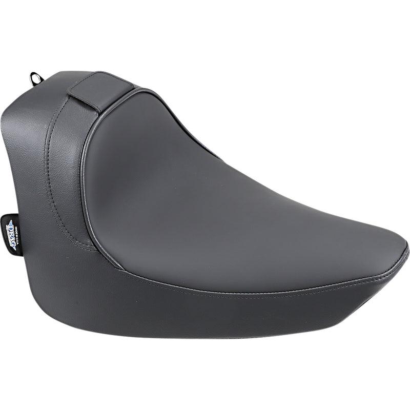 Drag Specialties Backrest Compatible Solo Seat — Smooth Solo Seat Smooth Driver Backrest FL FX - 0802-0632 For Harley Softail 2000-2006