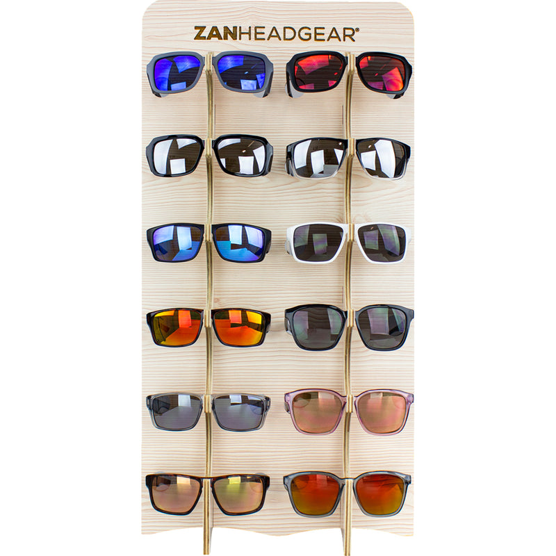 ZAN HEADGEAR 2610-1505 EZLIFE25 Lifestyle Sunglass Assortment Lifestyle Sunglasses Display - 12-Piece Set