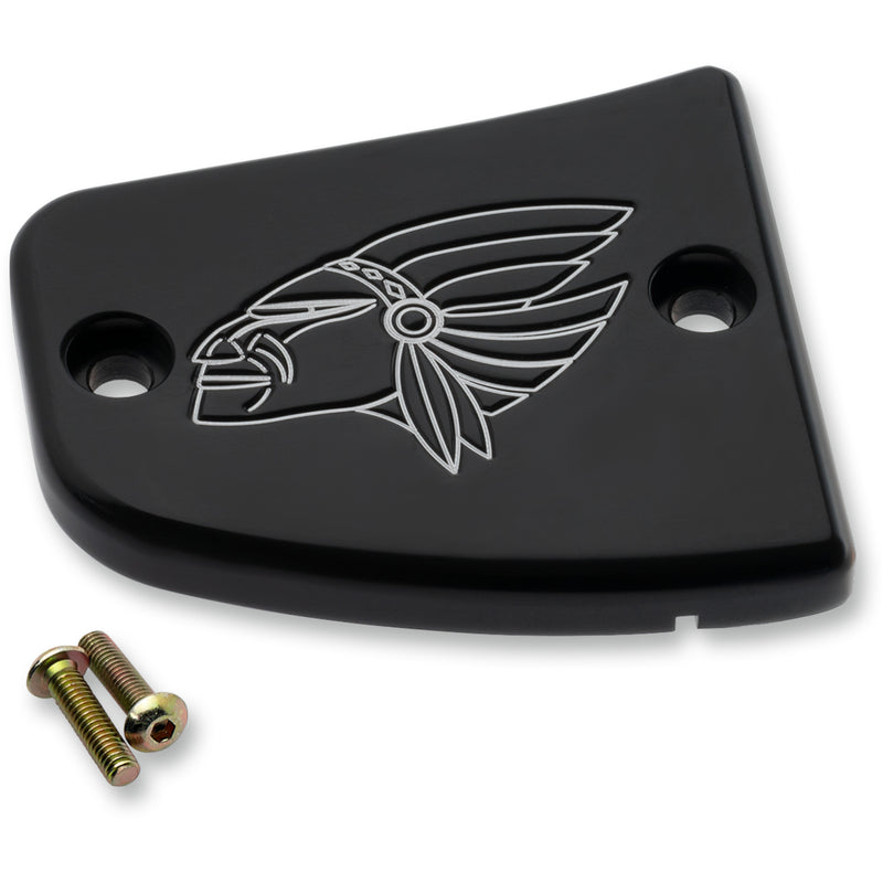 Joker Machine Front Brake Master Cylinder Cover Warrior Black - 30-382-2 For Indian Scout 2015-2024