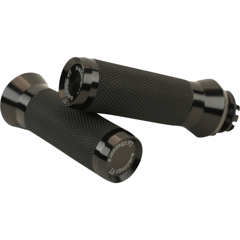 LA Choppers Grips TBW Anodized - LA-7492-00B For Harley Motorcycles 2008-2022
