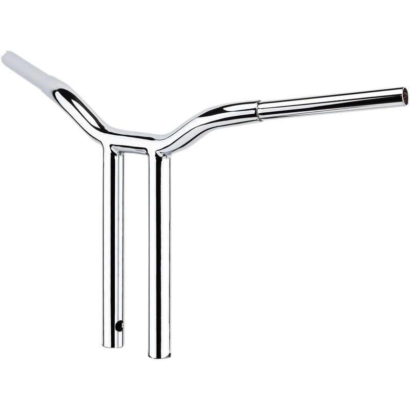 LA CHOPPERS 0601-4928 LA-7337-10 Kage Fighter Welded Straight-Riser Handlebar - One Piece - 10" - Chrome