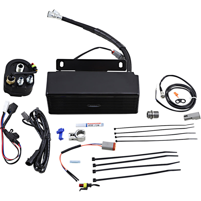 Ultracool 3.0 Below Regulator Mount Oil Cooler For S&S T Series Engines Gloss Black Touring Trike - RF-2GSS For Harley Touring 2009-2016