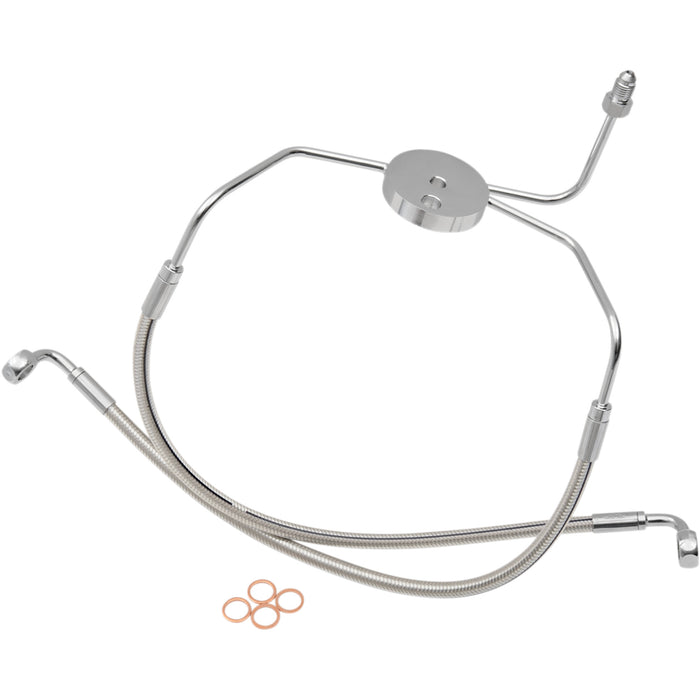 MAGNUM SHIELDING 1741-3241 57005 Designer Series Front Lower Brake Line Kit - Polished