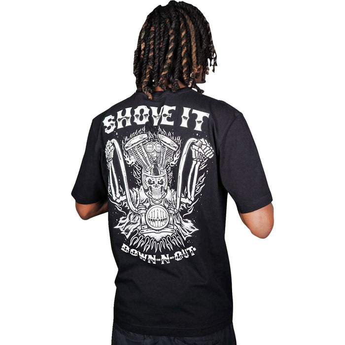 LETHAL THREAT 3030-22825 DT10046L Down-N-Out Shove It T-Shirt black - large