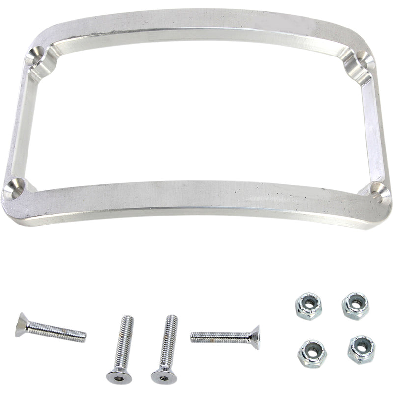 KLOCK WERKS 2030-0230 KWS-01-0082 WFB™ Benchmark Stretched Rear Fender License Plate Frame - Raw