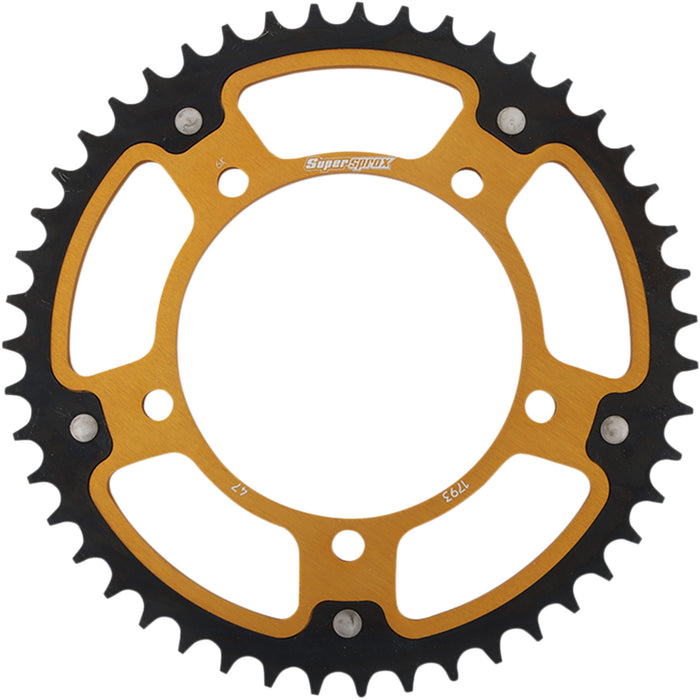 SUPERSPROX 1210-1963 RST-1793-47-GLD Stealth Rear Sprocket 47 tooth - gold - suzuki/triumph