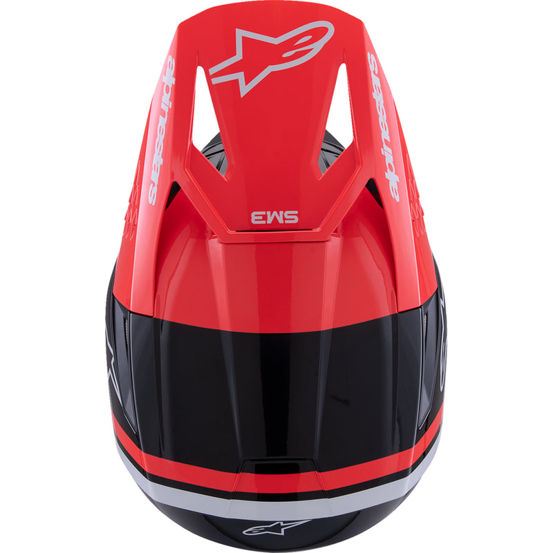 ALPINESTARS SM3 Radium Helmet - Gloss Black/Red Fluo/White