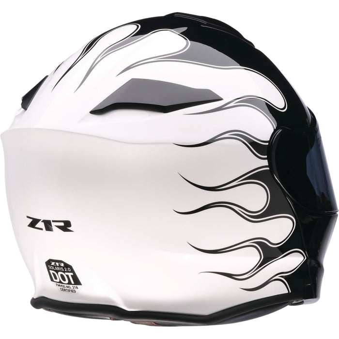 Z1R Solaris 2.0 Flame Modular Helmet - Black/White