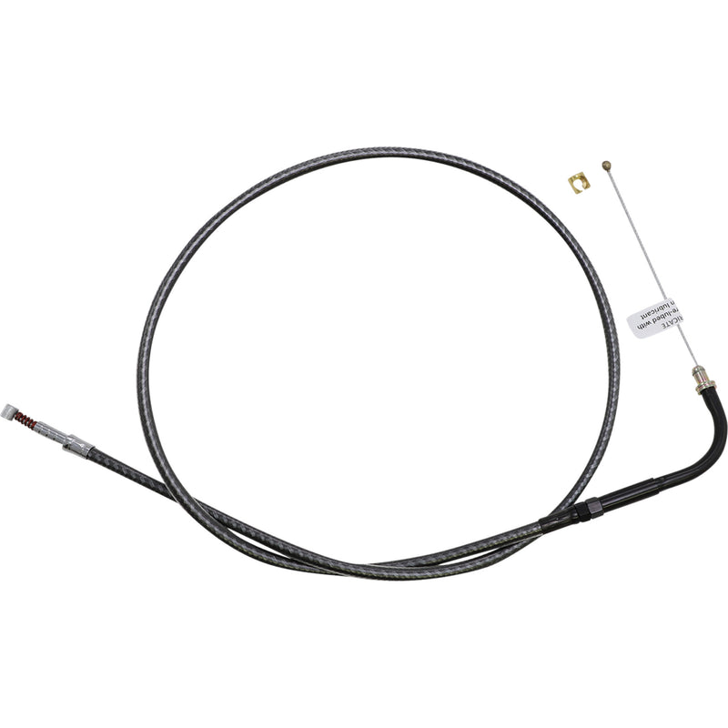 Magnum Shielding Karbonfibr Braided Throttle Idle Cable 32-3/4" - 74252 For Harley Motorcycles 1984-2017
