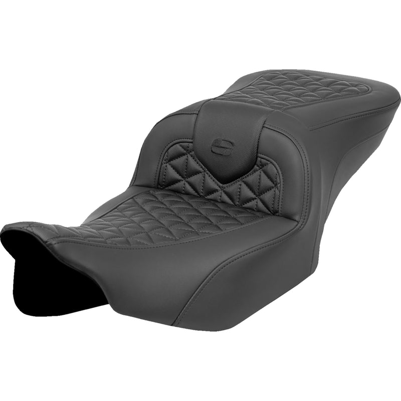 Saddlemen RoadSofa™ Tri Gripper Seat Standard Reach No Backrest - 823-07-21000 For Harley Touring 2023-2026