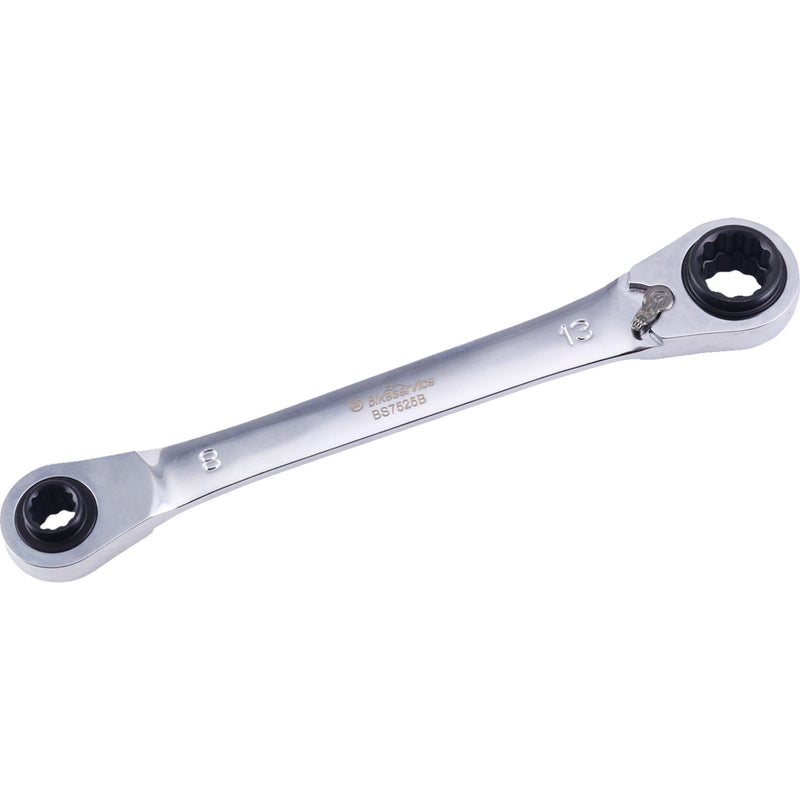 BIKESERVICE 3850-0591 BS7525B 4-In-1 Reversible Ratchet Wrench Ratchet Wrench Tool