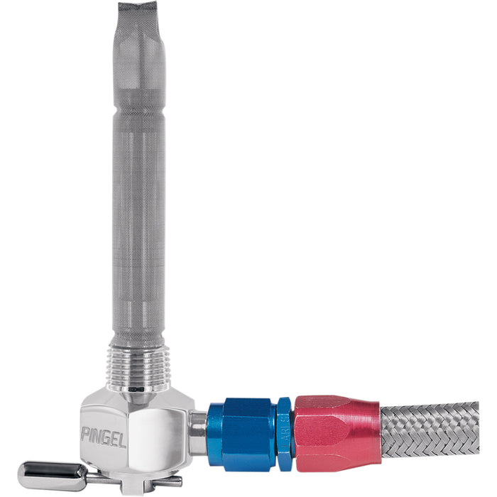PINGEL 0705-0058 6231-CH Power-Flo™ -6AN Fuel Valve - Chrome-Plated - 3/8" NPT
