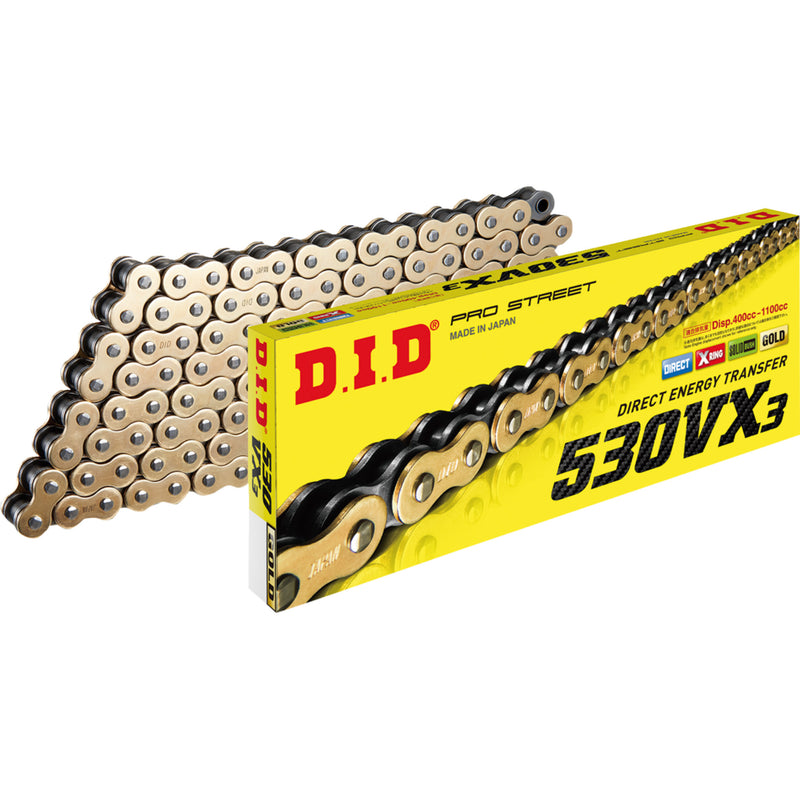 DID 1223-1453 M530VX3G110ZB 530 VX3 Chain 530 VX3 - Drive Chain - 110 Links - Gold