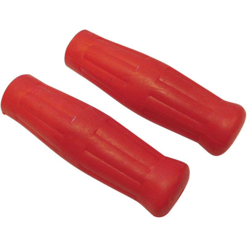 Joker Machine Custom Rubber Radial Grips Red - 03-61R For Harley Motorcycles 1980-2020
