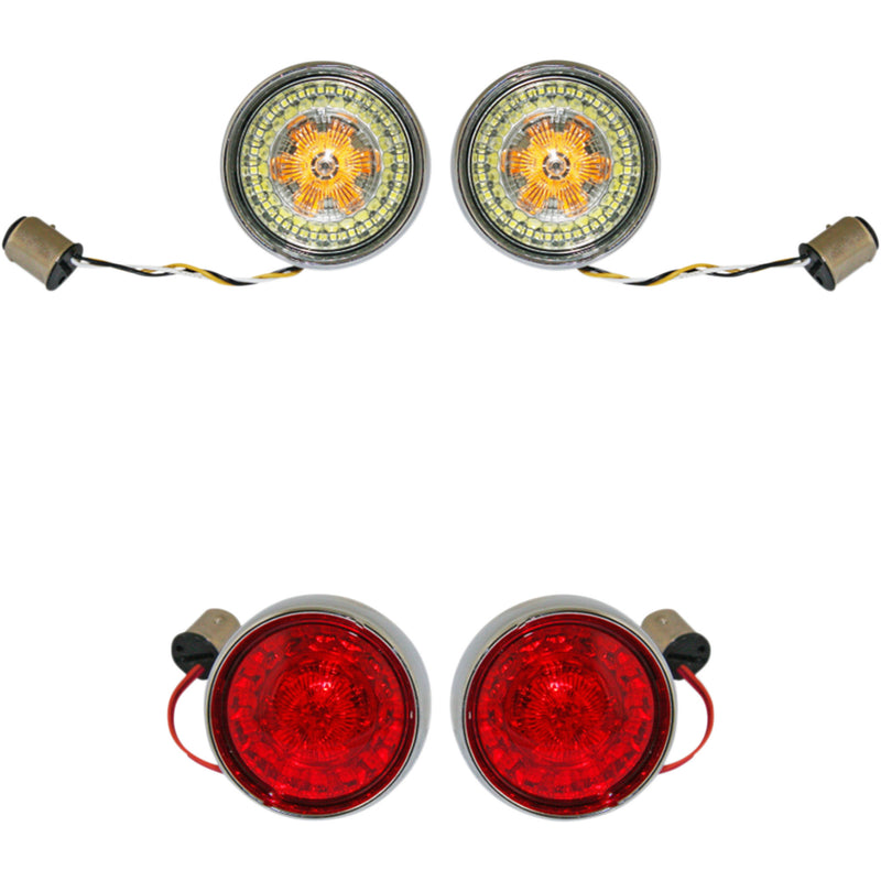 Custom Dynamics Bullet Bezel Turn Signal Assembly - PB-BCM2-BB-C For Harley Motorcycles 2011-2024