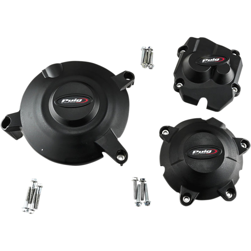 PUIG HI-TECH PARTS 0940-1878 20133N Engine Protective Cover Kit Engine Covers - Kawasaki