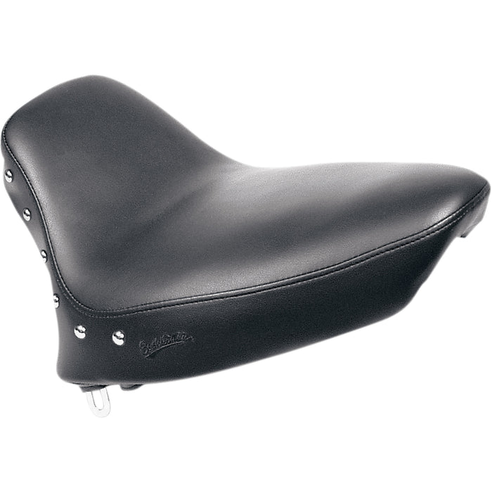 SADDLEMEN 0802-0214 884-01-001 Renegade™ Solo Seat - Smooth - Studded - Black - Softail