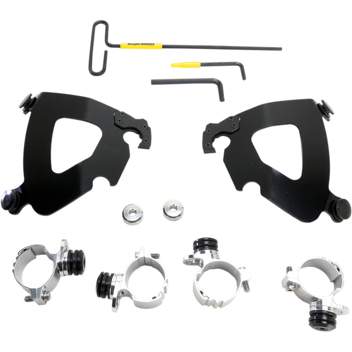 MEMPHIS SHADES 2320-0150 MEB2006 Gauntlet Fairing Trigger-Lock Hardware Kit - Gauntlet Mounting Kit - Black - XL1200