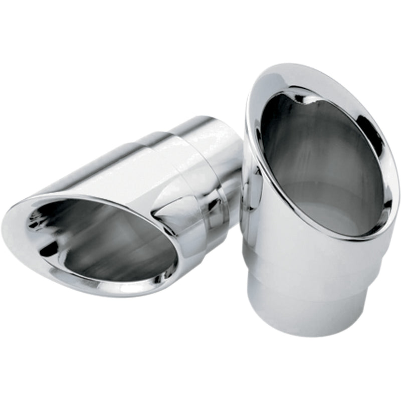 COBRA 1861-0743 PT-1001P Billet Exhaust Tips Tip - Slashdown End Cap