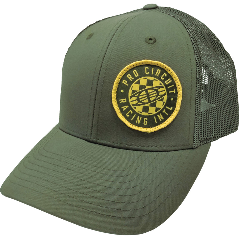 PRO CIRCUIT 2501-3942 6720105 Pro Circuit Checked Global Hat Pro Circuit Global Checked Hat - Olive - One Size
