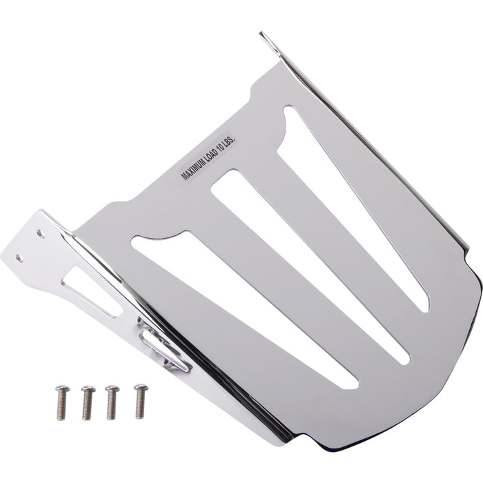 COBRA 1510-0127 02-3606 Sissy Bar Mounted Luggage Rack Sissy Bar Luggage Rack - Chrome - Laser-cut