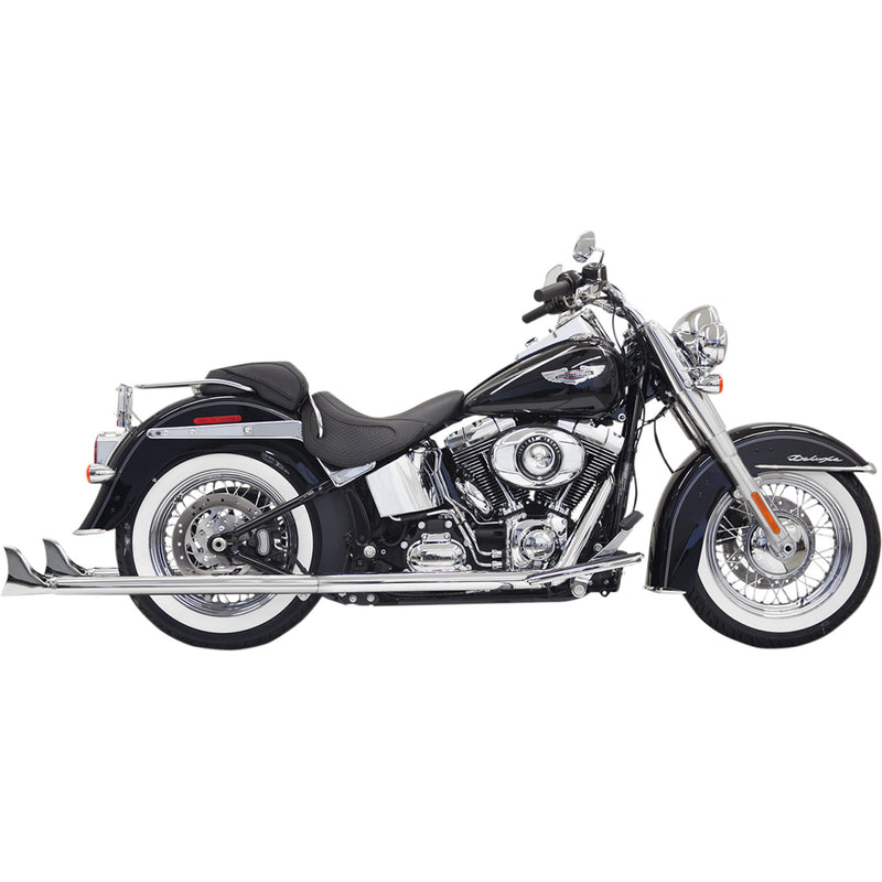 Bassani Xhaust Fishtail Duals 2-Into-2 Exhaust System - 1S66E-36 For Harley Softail 1989-2017