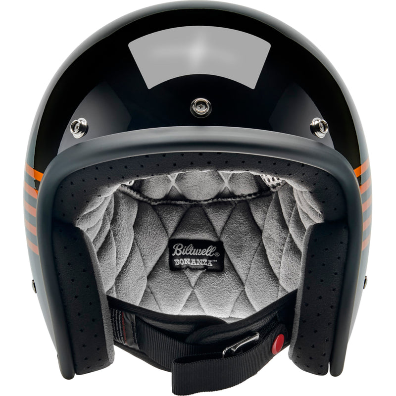 BILTWELL Bonanza Lightspeed Helmet - Gloss Black/Orange/Yellow