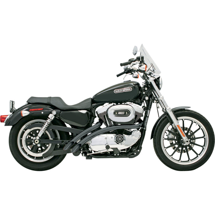 BASSANI XHAUST 1800-0847 XL4-FF12CLB Radial Sweeper Exhaust - Black - '07-'13 XL