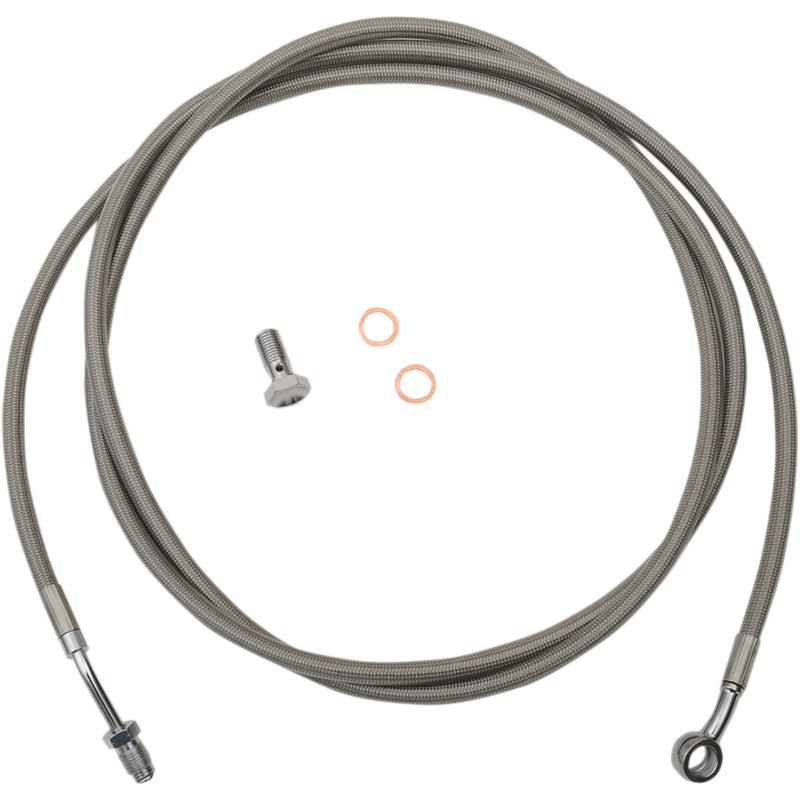LA Choppers Stainless Steel Braided Clutch Cable 12"-14" Ape Hangers - LA-8054C13 For Harley Touring 2017-2020